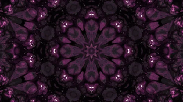 Soyut boya fırça mürekkep patlayabilir formanın düzgün kavramı simetrik desen süs dekoratif Kaleidoscope hareketi geometrik daire ve yıldız şekli