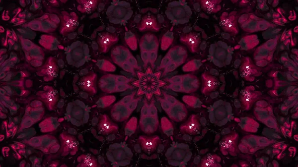 Soyut boya fırça mürekkep patlayabilir formanın düzgün kavramı simetrik desen süs dekoratif Kaleidoscope hareketi geometrik daire ve yıldız şekli