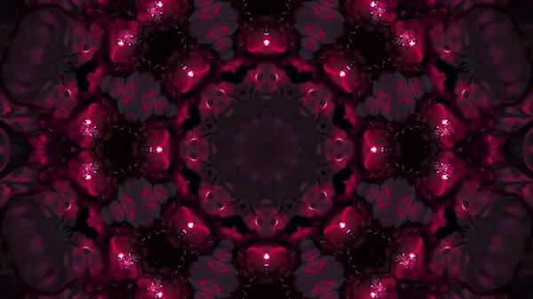 Soyut boya fırça mürekkep patlayabilir formanın düzgün kavramı simetrik desen süs dekoratif Kaleidoscope hareketi geometrik daire ve yıldız şekli