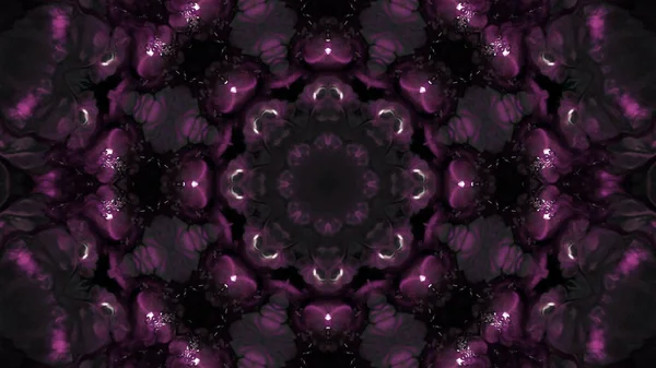 Soyut boya fırça mürekkep patlayabilir formanın düzgün kavramı simetrik desen süs dekoratif Kaleidoscope hareketi geometrik daire ve yıldız şekli