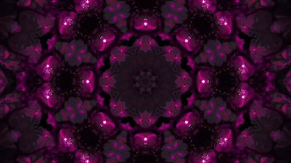 Soyut boya fırça mürekkep patlayabilir formanın düzgün kavramı simetrik desen süs dekoratif Kaleidoscope hareketi geometrik daire ve yıldız şekli