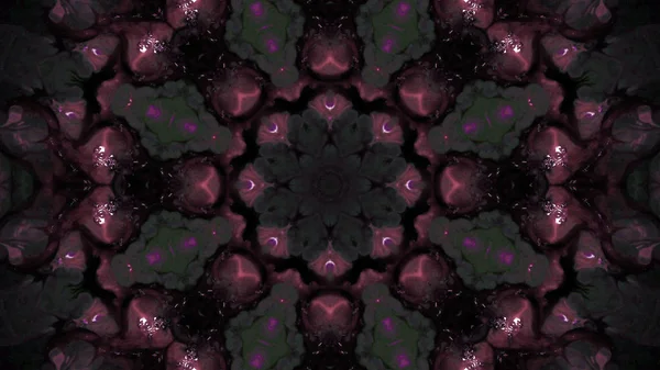 Soyut boya fırça mürekkep patlayabilir formanın düzgün kavramı simetrik desen süs dekoratif Kaleidoscope hareketi geometrik daire ve yıldız şekli