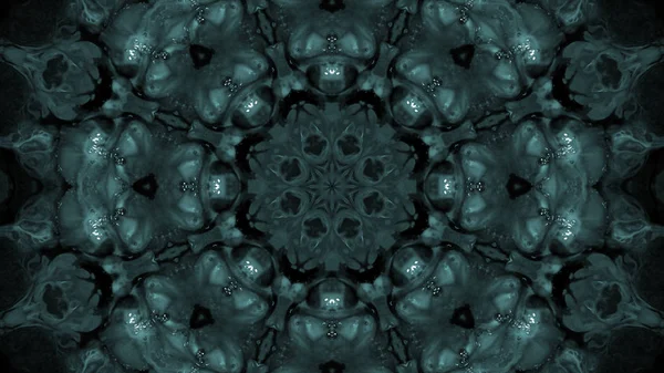 Soyut boya fırça mürekkep patlayabilir formanın düzgün kavramı simetrik desen süs dekoratif Kaleidoscope hareketi geometrik daire ve yıldız şekli