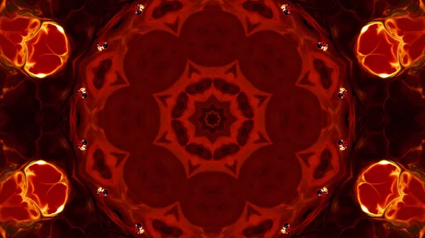 Soyut boya fırça mürekkep patlayabilir formanın düzgün kavramı simetrik desen süs dekoratif Kaleidoscope hareketi geometrik daire ve yıldız şekli