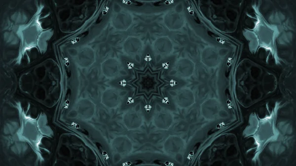 Soyut boya fırça mürekkep patlayabilir formanın düzgün kavramı simetrik desen süs dekoratif Kaleidoscope hareketi geometrik daire ve yıldız şekli