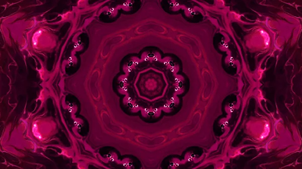 Soyut boya fırça mürekkep patlayabilir formanın düzgün kavramı simetrik desen süs dekoratif Kaleidoscope hareketi geometrik daire ve yıldız şekli