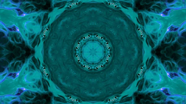 Soyut boya fırça mürekkep patlayabilir formanın düzgün kavramı simetrik desen süs dekoratif Kaleidoscope hareketi geometrik daire ve yıldız şekli