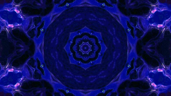 Soyut boya fırça mürekkep patlayabilir formanın düzgün kavramı simetrik desen süs dekoratif Kaleidoscope hareketi geometrik daire ve yıldız şekli