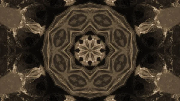 Soyut boya fırça mürekkep patlayabilir formanın düzgün kavramı simetrik desen süs dekoratif Kaleidoscope hareketi geometrik daire ve yıldız şekli