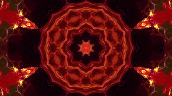 Soyut boya fırça mürekkep patlayabilir formanın düzgün kavramı simetrik desen süs dekoratif Kaleidoscope hareketi geometrik daire ve yıldız şekli