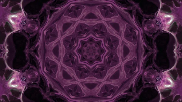 Soyut boya fırça mürekkep patlayabilir formanın düzgün kavramı simetrik desen süs dekoratif Kaleidoscope hareketi geometrik daire ve yıldız şekli