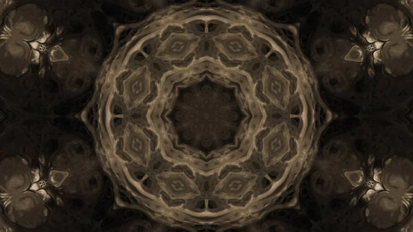 Soyut boya fırça mürekkep patlayabilir formanın düzgün kavramı simetrik desen süs dekoratif Kaleidoscope hareketi geometrik daire ve yıldız şekli