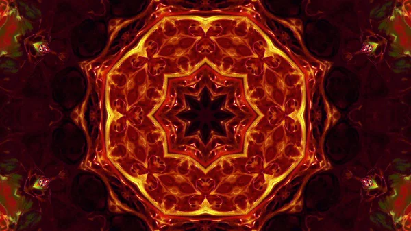 Soyut boya fırça mürekkep patlayabilir formanın düzgün kavramı simetrik desen süs dekoratif Kaleidoscope hareketi geometrik daire ve yıldız şekli