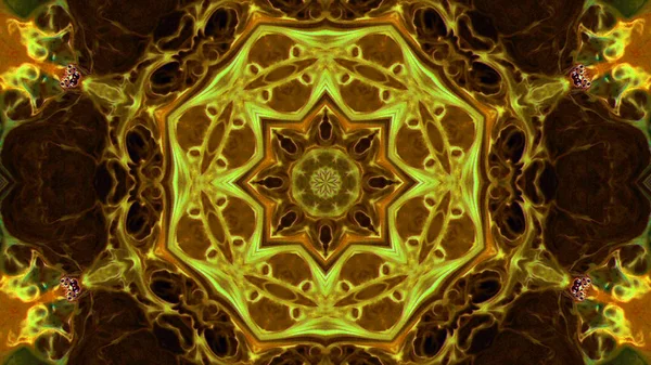 Soyut boya fırça mürekkep patlayabilir formanın düzgün kavramı simetrik desen süs dekoratif Kaleidoscope hareketi geometrik daire ve yıldız şekli