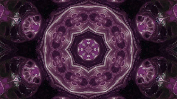 Soyut boya fırça mürekkep patlayabilir formanın düzgün kavramı simetrik desen süs dekoratif Kaleidoscope hareketi geometrik daire ve yıldız şekli