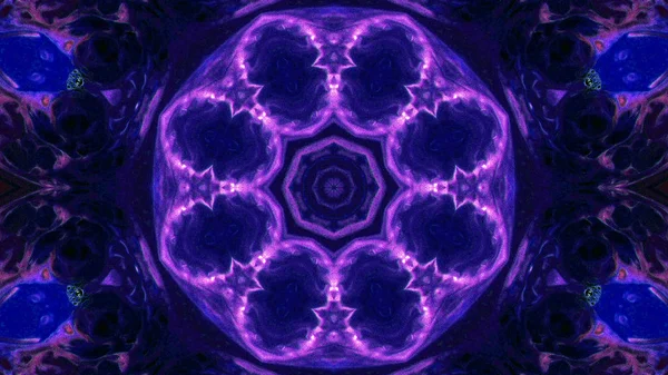 Soyut boya fırça mürekkep patlayabilir formanın düzgün kavramı simetrik desen süs dekoratif Kaleidoscope hareketi geometrik daire ve yıldız şekli