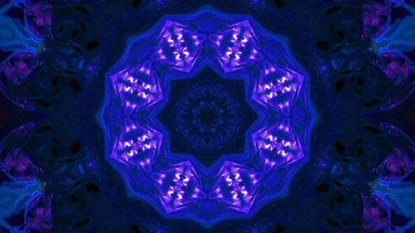 Soyut boya fırça mürekkep patlayabilir formanın düzgün kavramı simetrik desen süs dekoratif Kaleidoscope hareketi geometrik daire ve yıldız şekli