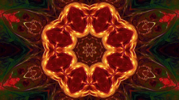 Soyut boya fırça mürekkep patlayabilir formanın düzgün kavramı simetrik desen süs dekoratif Kaleidoscope hareketi geometrik daire ve yıldız şekli