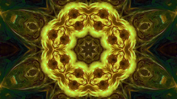 Soyut boya fırça mürekkep patlayabilir formanın düzgün kavramı simetrik desen süs dekoratif Kaleidoscope hareketi geometrik daire ve yıldız şekli