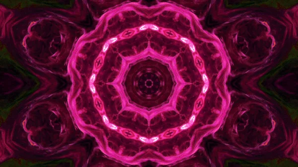 Soyut boya fırça mürekkep patlayabilir formanın düzgün kavramı simetrik desen süs dekoratif Kaleidoscope hareketi geometrik daire ve yıldız şekli