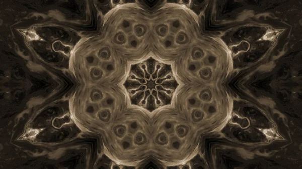 Soyut boya fırça mürekkep patlayabilir formanın düzgün kavramı simetrik desen süs dekoratif Kaleidoscope hareketi geometrik daire ve yıldız şekli