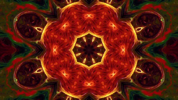 Soyut boya fırça mürekkep patlayabilir formanın düzgün kavramı simetrik desen süs dekoratif Kaleidoscope hareketi geometrik daire ve yıldız şekli