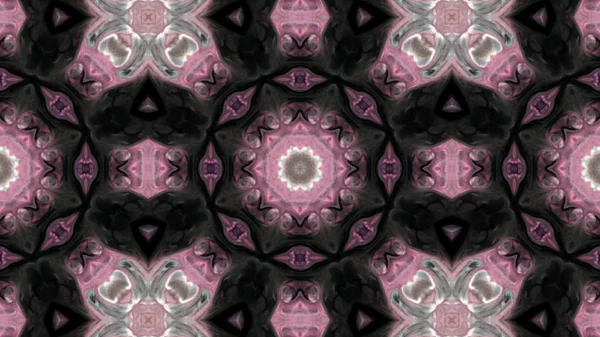 Soyut boya fırça mürekkep patlayabilir formanın düzgün kavramı simetrik desen süs dekoratif Kaleidoscope hareketi geometrik daire ve yıldız şekli