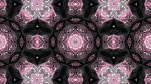 Soyut boya fırça mürekkep patlayabilir formanın düzgün kavramı simetrik desen süs dekoratif Kaleidoscope hareketi geometrik daire ve yıldız şekli