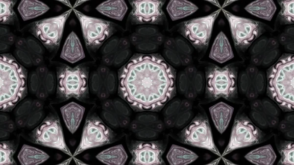 Soyut boya fırça mürekkep patlayabilir formanın düzgün kavramı simetrik desen süs dekoratif Kaleidoscope hareketi geometrik daire ve yıldız şekli