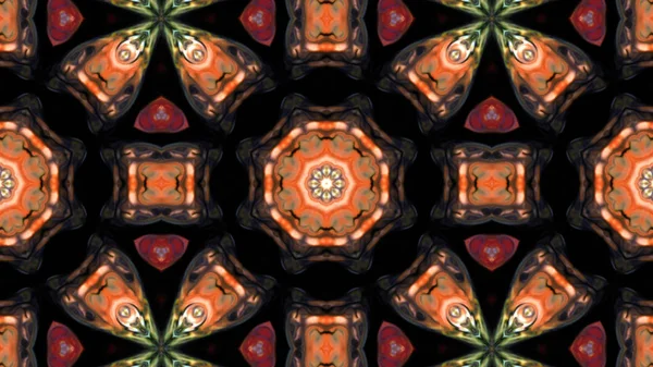 Soyut boya fırça mürekkep patlayabilir formanın düzgün kavramı simetrik desen süs dekoratif Kaleidoscope hareketi geometrik daire ve yıldız şekli