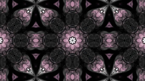 Soyut boya fırça mürekkep patlayabilir formanın düzgün kavramı simetrik desen süs dekoratif Kaleidoscope hareketi geometrik daire ve yıldız şekli