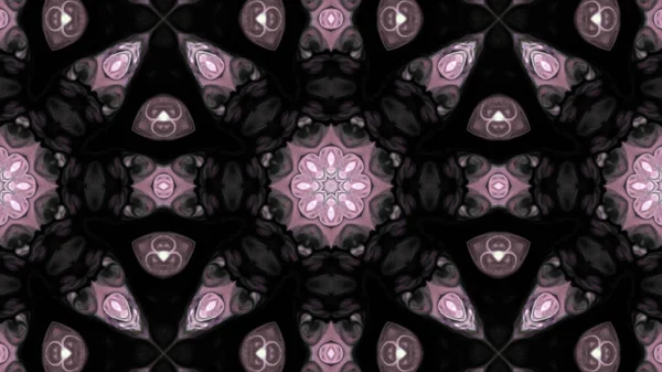 Soyut boya fırça mürekkep patlayabilir formanın düzgün kavramı simetrik desen süs dekoratif Kaleidoscope hareketi geometrik daire ve yıldız şekli