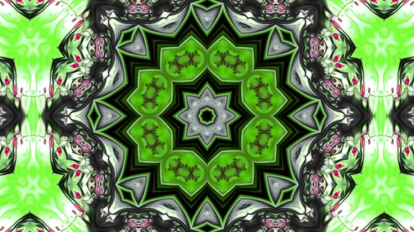 Soyut boya fırça mürekkep patlayabilir formanın düzgün kavramı simetrik desen süs dekoratif Kaleidoscope hareketi geometrik daire ve yıldız şekli