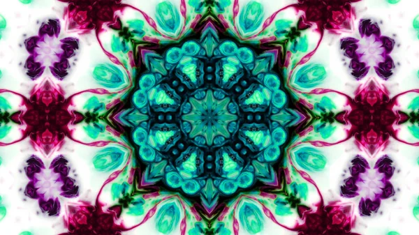 Soyut boya fırça mürekkep patlayabilir formanın düzgün kavramı simetrik desen süs dekoratif Kaleidoscope hareketi geometrik daire ve yıldız şekli
