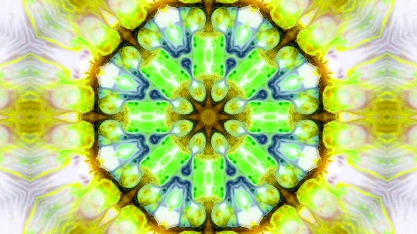 Soyut boya fırça mürekkep patlayabilir formanın düzgün kavramı simetrik desen süs dekoratif Kaleidoscope hareketi geometrik daire ve yıldız şekli