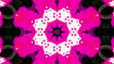 Soyut boya fırça mürekkep patlayabilir formanın düzgün kavramı simetrik desen süs dekoratif Kaleidoscope hareketi geometrik daire ve yıldız şekli