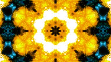 Soyut boya fırça mürekkep patlayabilir formanın düzgün kavramı simetrik desen süs dekoratif Kaleidoscope hareketi geometrik daire ve yıldız şekli