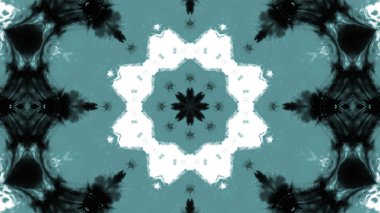 Soyut boya fırça mürekkep patlayabilir formanın düzgün kavramı simetrik desen süs dekoratif Kaleidoscope hareketi geometrik daire ve yıldız şekli