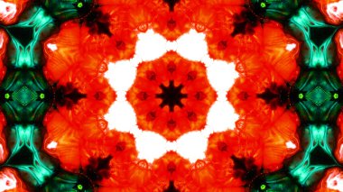 Soyut boya fırça mürekkep patlayabilir formanın düzgün kavramı simetrik desen süs dekoratif Kaleidoscope hareketi geometrik daire ve yıldız şekli