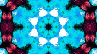 Soyut boya fırça mürekkep patlayabilir formanın düzgün kavramı simetrik desen süs dekoratif Kaleidoscope hareketi geometrik daire ve yıldız şekli