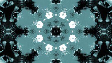 Soyut boya fırça mürekkep patlayabilir formanın düzgün kavramı simetrik desen süs dekoratif Kaleidoscope hareketi geometrik daire ve yıldız şekli