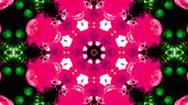 Soyut boya fırça mürekkep patlayabilir formanın düzgün kavramı simetrik desen süs dekoratif Kaleidoscope hareketi geometrik daire ve yıldız şekli