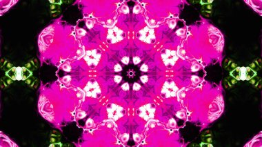 Soyut boya fırça mürekkep patlayabilir formanın düzgün kavramı simetrik desen süs dekoratif Kaleidoscope hareketi geometrik daire ve yıldız şekli