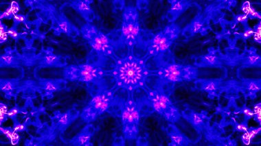 Soyut boya fırça mürekkep patlayabilir formanın düzgün kavramı simetrik desen süs dekoratif Kaleidoscope hareketi geometrik daire ve yıldız şekli