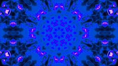 Soyut boya fırça mürekkep patlayabilir formanın düzgün kavramı simetrik desen süs dekoratif Kaleidoscope hareketi geometrik daire ve yıldız şekli