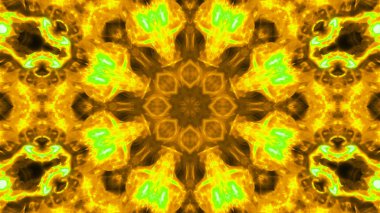 Soyut boya fırça mürekkep patlayabilir formanın düzgün kavramı simetrik desen süs dekoratif Kaleidoscope hareketi geometrik daire ve yıldız şekli