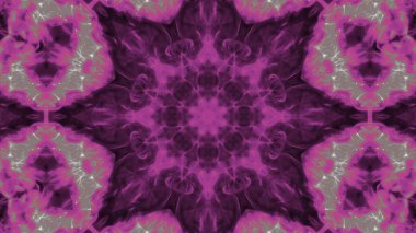 Soyut boya fırça mürekkep patlayabilir formanın düzgün kavramı simetrik desen süs dekoratif Kaleidoscope hareketi geometrik daire ve yıldız şekli