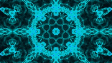 Soyut boya fırça mürekkep patlayabilir formanın düzgün kavramı simetrik desen süs dekoratif Kaleidoscope hareketi geometrik daire ve yıldız şekli