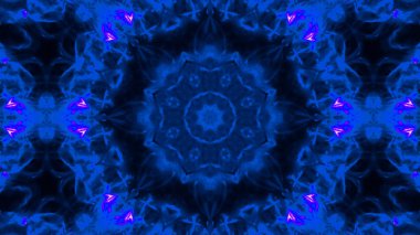 Soyut boya fırça mürekkep patlayabilir formanın düzgün kavramı simetrik desen süs dekoratif Kaleidoscope hareketi geometrik daire ve yıldız şekli