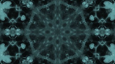 Soyut boya fırça mürekkep patlayabilir formanın düzgün kavramı simetrik desen süs dekoratif Kaleidoscope hareketi geometrik daire ve yıldız şekli